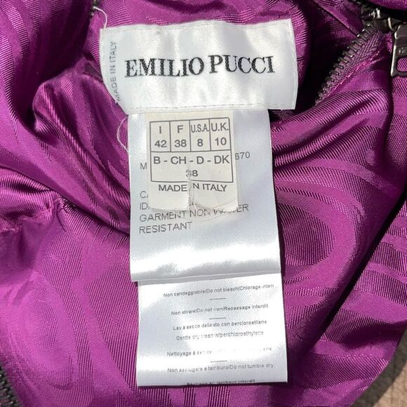 Emilio Pucci 17YC10 Reversible Hooded Puffer Vest Size 8 Fuchsia And Floral Prin - Picture 9 of 12